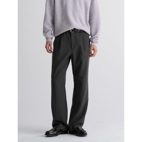 에잇세컨즈 456Z21MME4 매일슬랙스 기모 세미와이드핏 슬랙스 애쉬