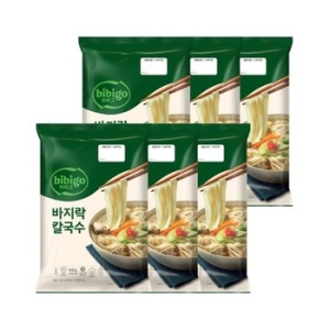 CJ제일제당 비비고 시원 바지락 칼국수 642g (6개)