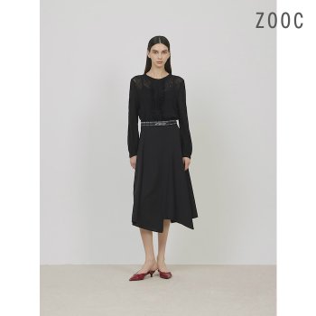ZOOC 레터링 포인트 밴딩 플레어 스커트 BK_Z243MSD003이미지입니다. 누르면 해당 게시물로 새창이동합니다.