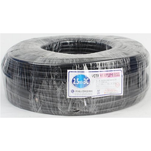 에스엔씨코리아 VCTF <b>전선</b> 흑색 2.5SQ x 100m x 3C