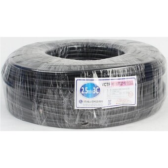 에스엔씨코리아 VCTF <b>전선</b> 흑색 2.5SQ x 100m x 3C
