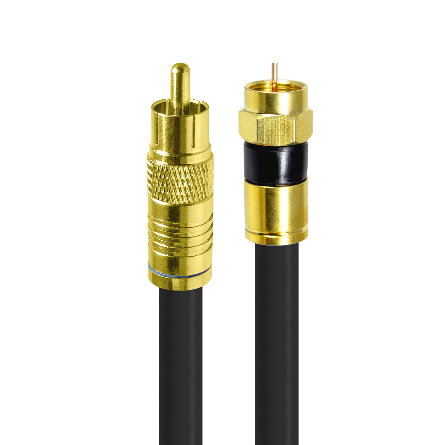 탑라인에이치디 HDTOP 국산 골드 RCA to RF 블랙 5C 동축 케이블 (HT-ZGCR100, 10m)_이미지