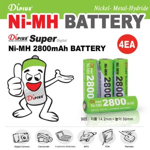 성경시스콤 AAA/AA 충전지 2800mAh 1000mAh 총 4알_이미지