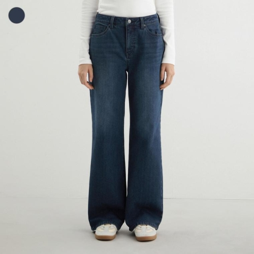 여성 기모 D톤 와이드 청바지 YP4D9185