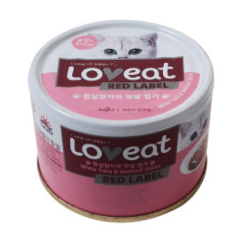 사조 러브잇 레드라벨 흰살참치와 맛살 캔 160g (48개)_이미지