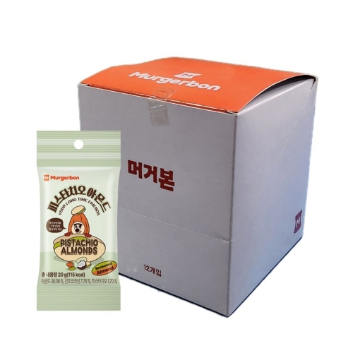 머거본 피스타치오 아몬드 20g 12봉 1곽 12개_이미지