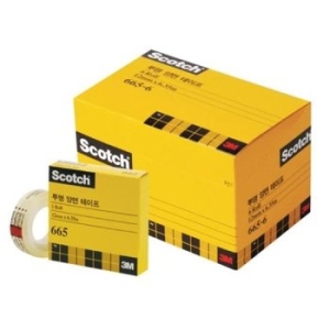 3M 스카치 투명 양면테이프 리필 665 12mm x 6.35m (6개)