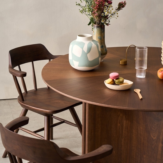 리바트 세계가구 바오밥 원형 원목 식탁 1200 (의자별도)_이미지