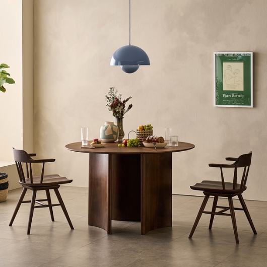 리바트 세계가구 바오밥 원형 원목 식탁 1200 (의자별도)_이미지