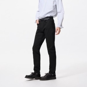 유니클로 남성 청바지 슬림 핏 진 셀비지 475548 09 BLACK 33_이미지