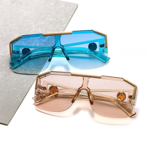 퓨처라이크 미래지향적 디자인 각진 반테 컬러 렌즈 7색상 21m0288 패션 선글라스 선택1:C5 선택2:한사이즈