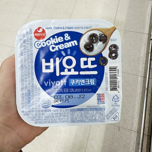 서울우유 비요뜨 쿠키앤크림 131g (1개)_이미지