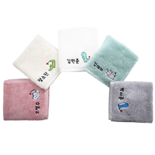 영신타올 야자수 이름자수 40수 코마사 핸드타올 (5장)_이미지