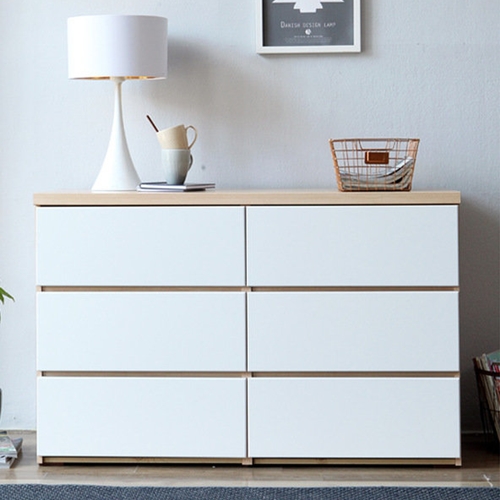 BIF보루네오 아르메 레스트 3단 빅와이드 서랍장 수납거울 화장대 1200_이미지