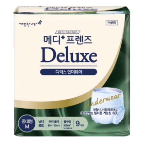 메디프렌즈 디럭스 언더웨어 중대형 9개 (12팩(108개))_이미지