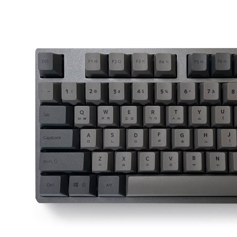 DURGOD 토러스 K320KR 텐키리스 투톤 키보드 (스노우, 갈축)_이미지