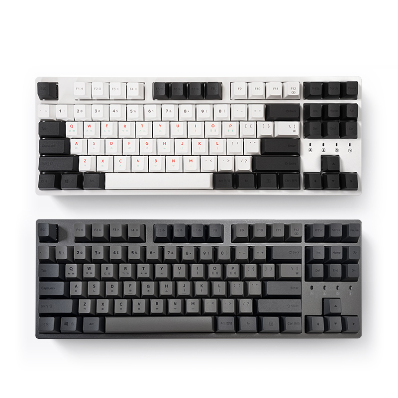 DURGOD 토러스 K320KR 텐키리스 투톤 키보드 (스노우, 갈축)