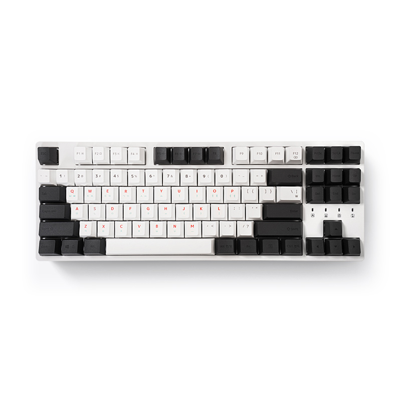 DURGOD 토러스 K320KR 텐키리스 투톤 키보드 (스노우, 갈축)_이미지