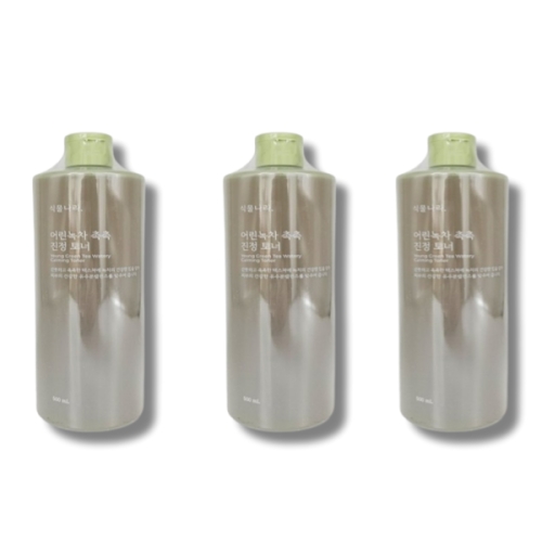 식물나라 어린녹차 촉촉 진정토너 500ml (3개)