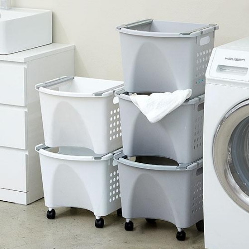 씨에스지 레이어링 빨래바구니 3단_이미지