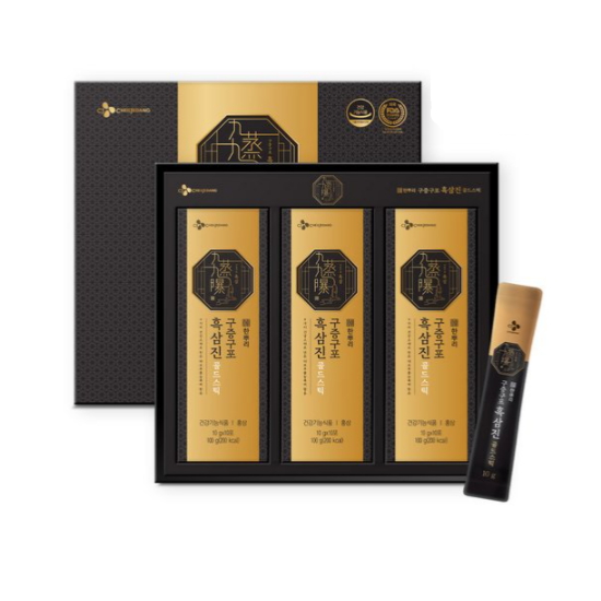 CJ웰케어 한뿌리 구증구포 흑삼진 골드스틱 10g 30포 (1개)