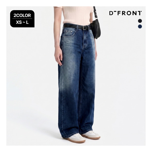 디프론트 D-FRONT 여 그라데이션 와이드 데님팬츠 LDURCDW573P_이미지
