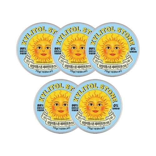 윌리엄자일리톨 자일리톨 스톤 페퍼민트 부스터 70g [5개]