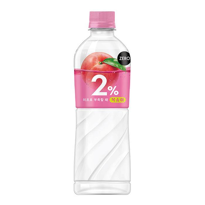 롯데칠성음료 2% 부족할때 복숭아 제로 500ml(24개)
