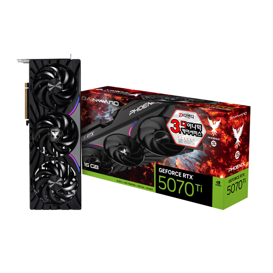 GAINWARD 지포스 RTX 5070 Ti 피닉스-S D7 16GB이미지입니다. 누르면 해당 게시물로 새창이동합니다.