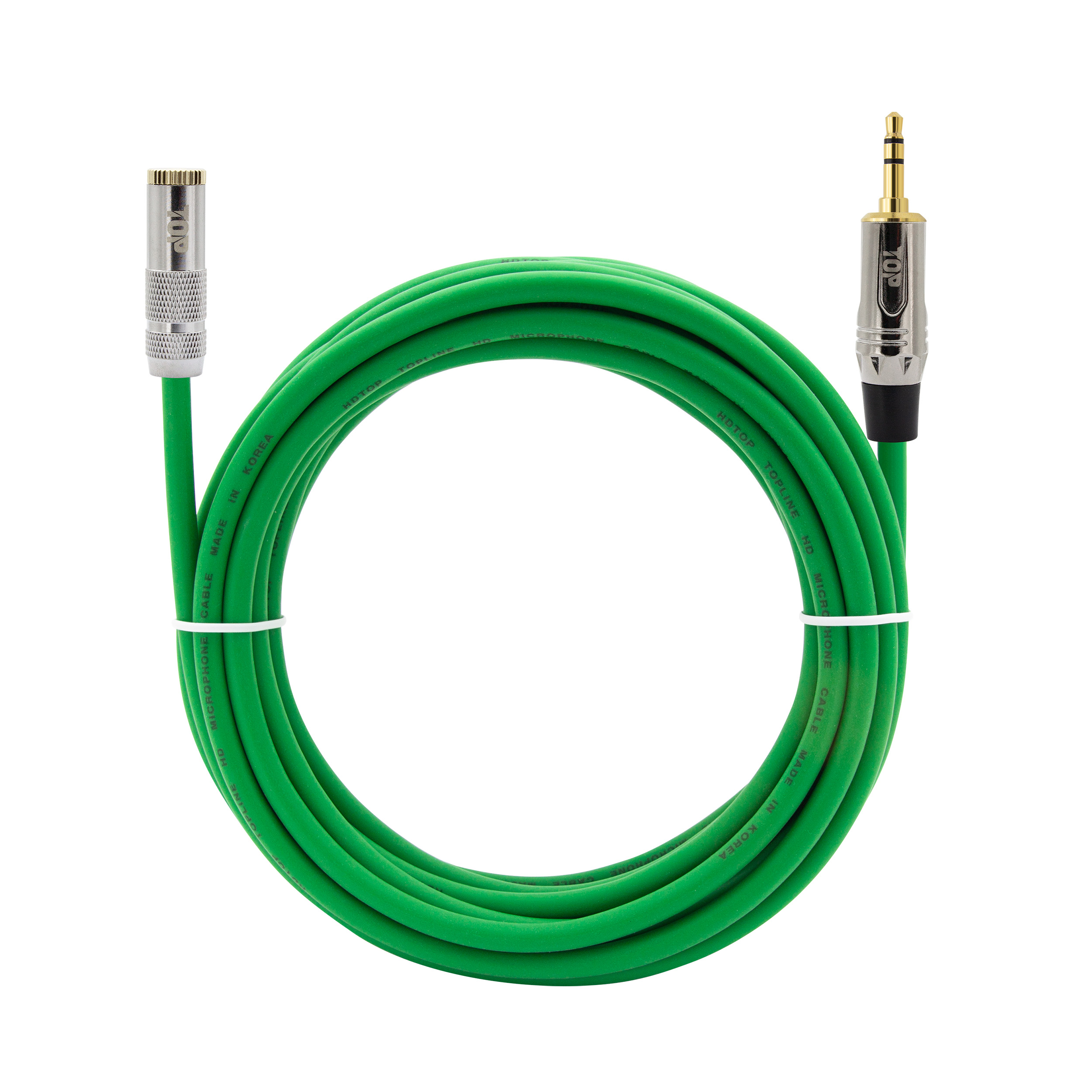 탑라인에이치디 HDTOP 3.5스테레오 AUX MF연장 케이블 메탈그린 (20m, HT-TP6897)_이미지
