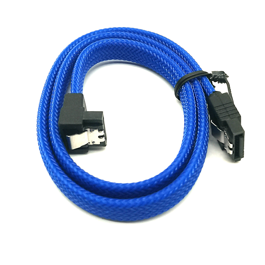 조이쿨 SATA3 슬리빙 케이블 (블루, 0.5m)_이미지