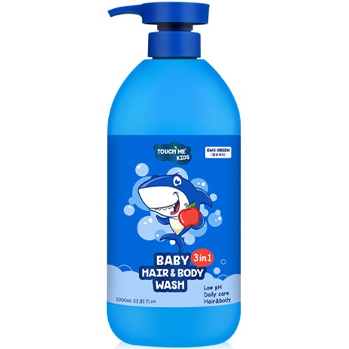 터치미 키즈 3in1 헤어 앤 바디워시 1000ml (1개)_이미지