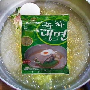 농민식품 냉면재료모음  녹차먹은 시원한냉면10인분  녹차냉면2k_이미지