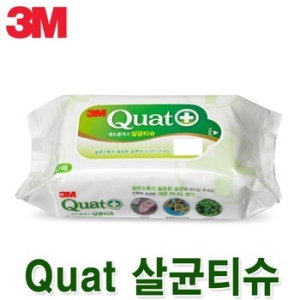 3M 쿼트플러스 살균 티슈 80매 물티슈 소독 세정제 손소독제 알콜 휴지 화장지 카트 화장실 일회_이미지