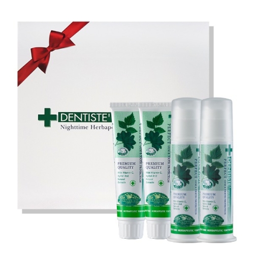 DKSH 덴티스테 4P 선물세트 (플러스 화이트 160g 2개 + 펌프 170g 2개) [1세트]