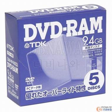TDK DVD-RAM 9.4GB 2x 쥬얼 5장_이미지