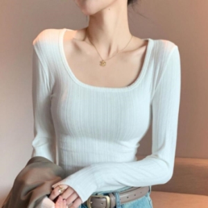 오노마 ONM 딥 이너티 데일리 긴팔 시크 여성 티셔츠 U넥 28458745
