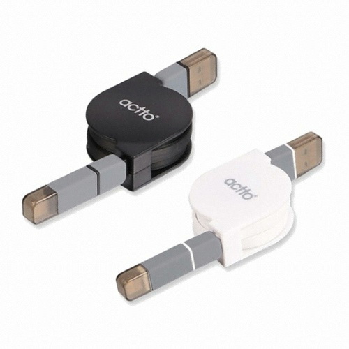 Actto USB-20 스핀 2in1 멀티 충전 케이블 (0.9m)