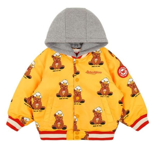 키즈 올 오버 제인 후드 패딩 재킷_BP53JP301