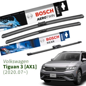 클라인 보쉬 폭스바겐 Tiguan AX1 전/후방와이퍼 3pcs세트 A244S+A383H 625/550/380mm