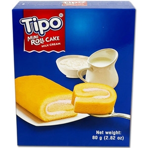 티포 미니 롤케익 밀크맛 수입 케이크 빵 80g
