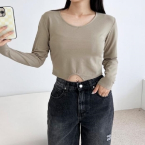 신세계인터내셔날 오노마 ONM 여성 라이크 텐션 스쿱넥 크롭 티셔츠 30249212