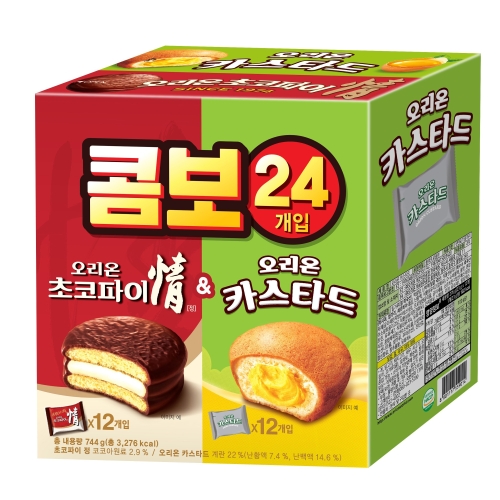 오리온 베스트파이 콤보 초코파이12P+카스타드12P (1개)_이미지