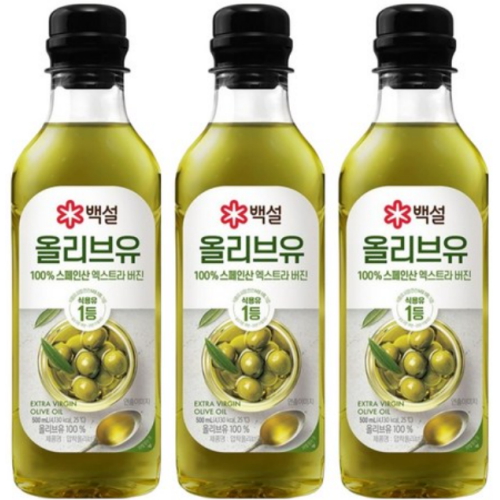 백설 올리브유 500ml (3개)_이미지