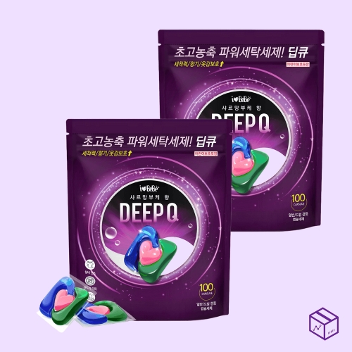 지앤티클린 아이러브베베 딥큐 캡슐세제 샤르망부케 100개입 (2개)