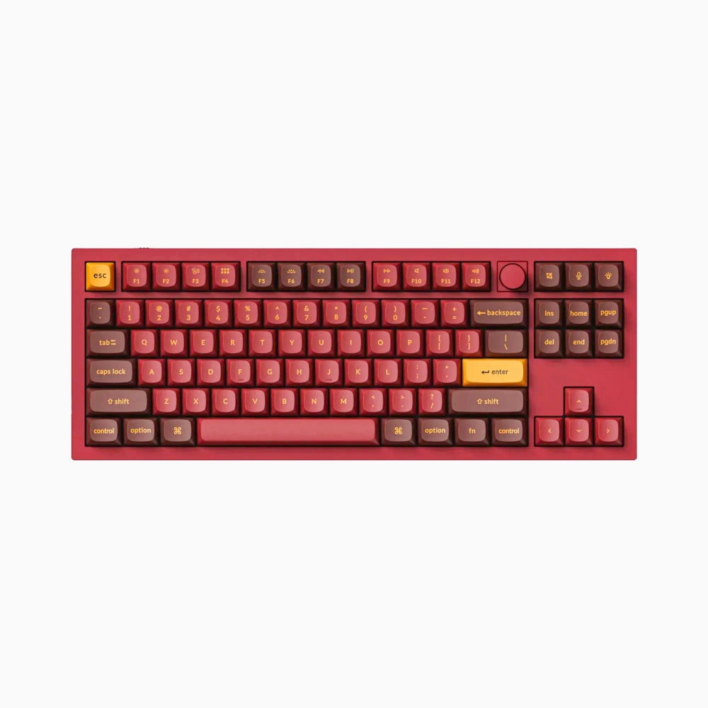 Keychron Q3 노브 버건디 레드 알루미늄 커스텀_이미지