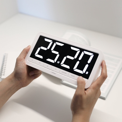 무아스 빅플러스 20cm LED 충전식 타이머 스톱워치 초시계 스터디타이머_이미지