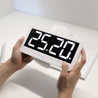무아스 빅플러스 20cm LED 충전식 타이머 스톱워치 초시계 스터디타이머
