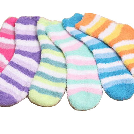 파스텔 스트라이프 수면양말 (12켤레)_이미지