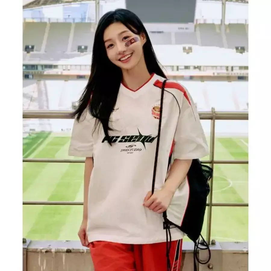 1993STUDIO FC서울x 나일론 절개 배색 피스테_화이트93262WWT100102